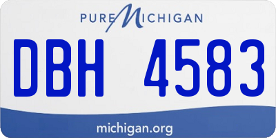 MI license plate DBH4583