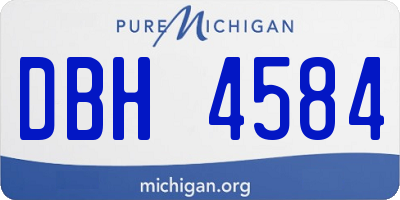 MI license plate DBH4584