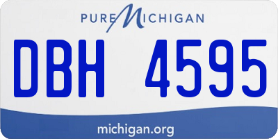 MI license plate DBH4595