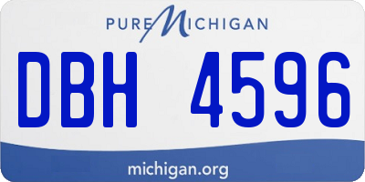 MI license plate DBH4596