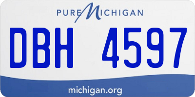 MI license plate DBH4597