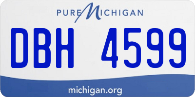 MI license plate DBH4599