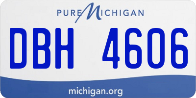 MI license plate DBH4606