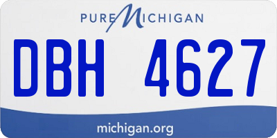 MI license plate DBH4627