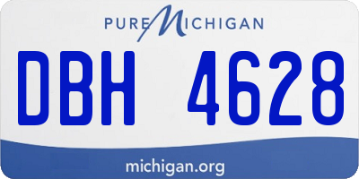 MI license plate DBH4628