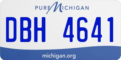 MI license plate DBH4641