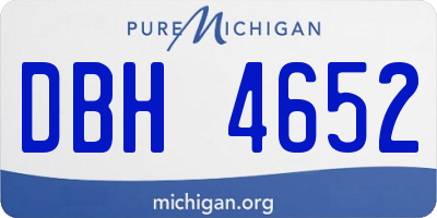 MI license plate DBH4652