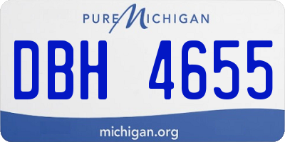 MI license plate DBH4655