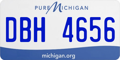 MI license plate DBH4656