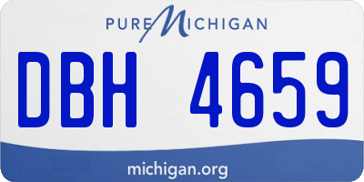 MI license plate DBH4659