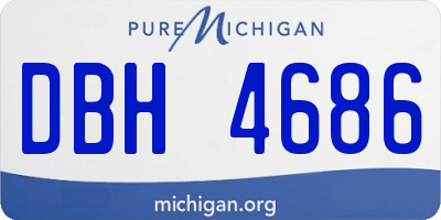 MI license plate DBH4686