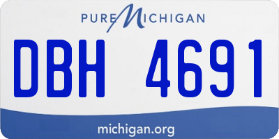 MI license plate DBH4691