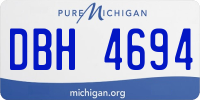 MI license plate DBH4694