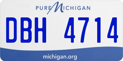 MI license plate DBH4714
