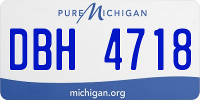 MI license plate DBH4718