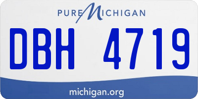 MI license plate DBH4719