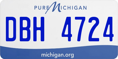 MI license plate DBH4724