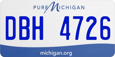 MI license plate DBH4726