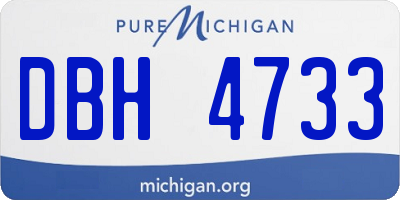 MI license plate DBH4733
