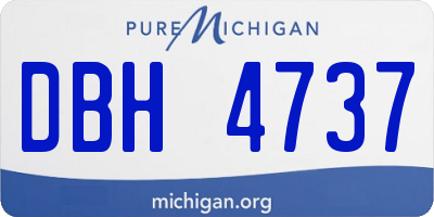 MI license plate DBH4737