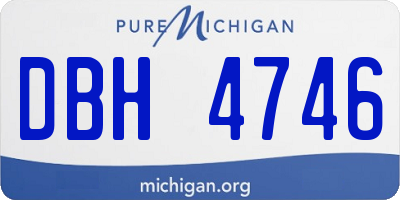 MI license plate DBH4746