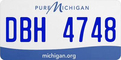 MI license plate DBH4748