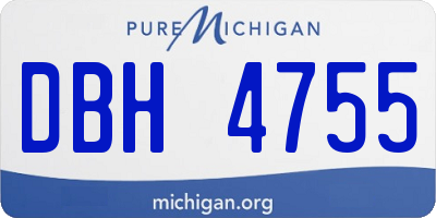 MI license plate DBH4755