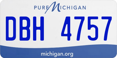 MI license plate DBH4757