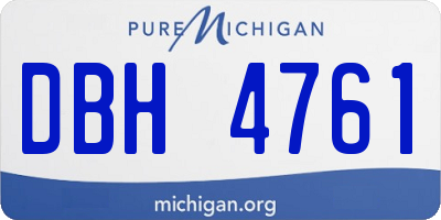 MI license plate DBH4761