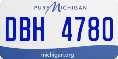 MI license plate DBH4780