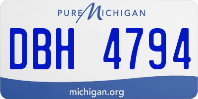 MI license plate DBH4794