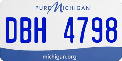 MI license plate DBH4798