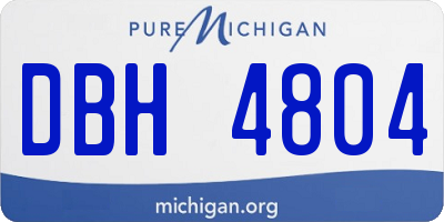 MI license plate DBH4804