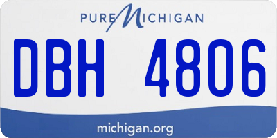 MI license plate DBH4806