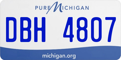 MI license plate DBH4807