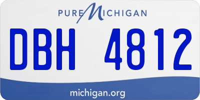 MI license plate DBH4812