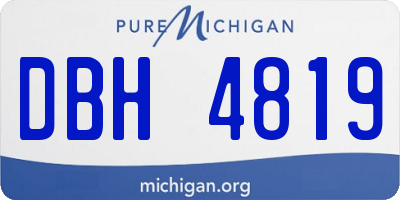 MI license plate DBH4819