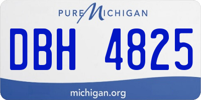 MI license plate DBH4825