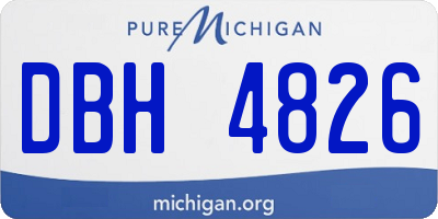 MI license plate DBH4826