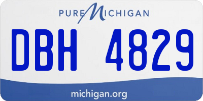 MI license plate DBH4829