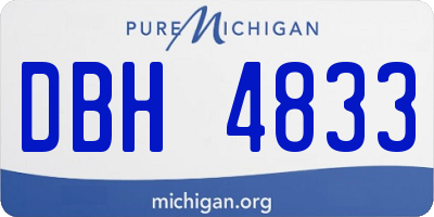 MI license plate DBH4833