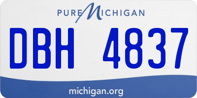 MI license plate DBH4837