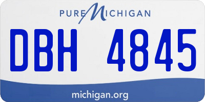 MI license plate DBH4845