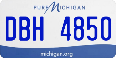 MI license plate DBH4850