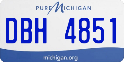 MI license plate DBH4851