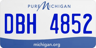 MI license plate DBH4852