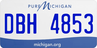 MI license plate DBH4853