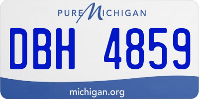 MI license plate DBH4859