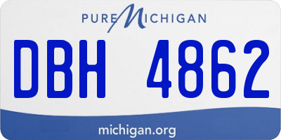 MI license plate DBH4862