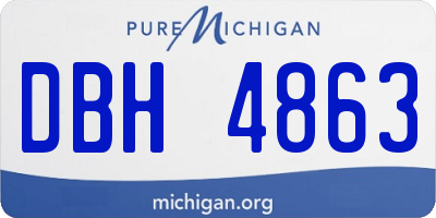 MI license plate DBH4863